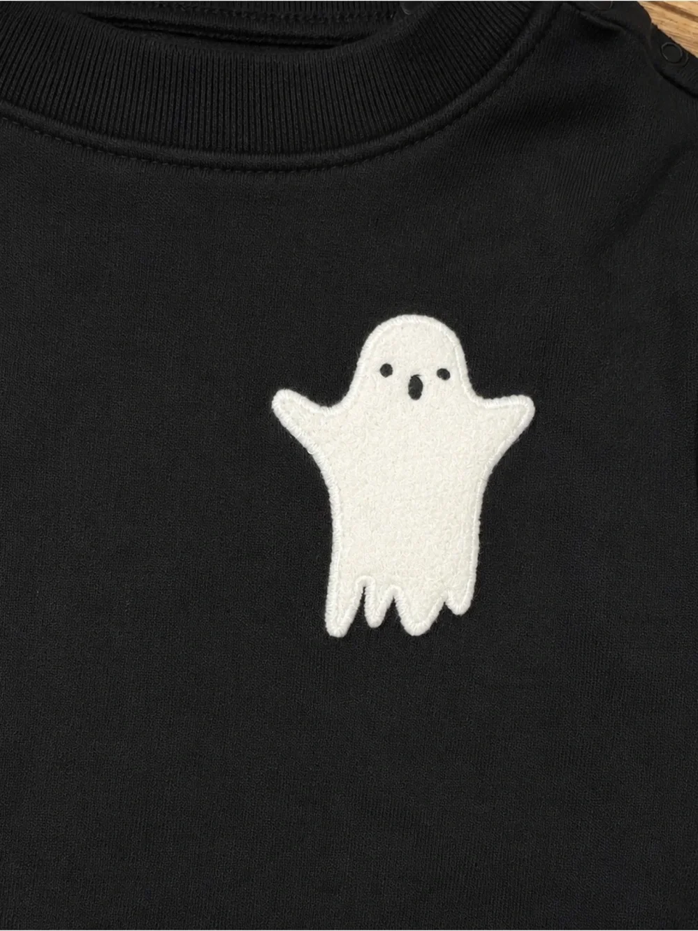 Cat & Jack Black Sweatshirt and White Ghost Joggers Set